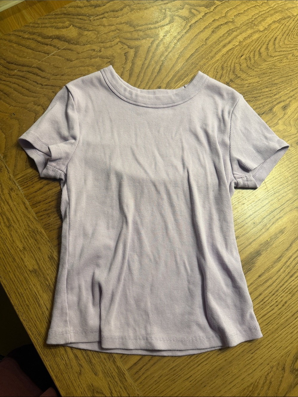 Old Navy Lavender Ribbed Short Sleeve Tee